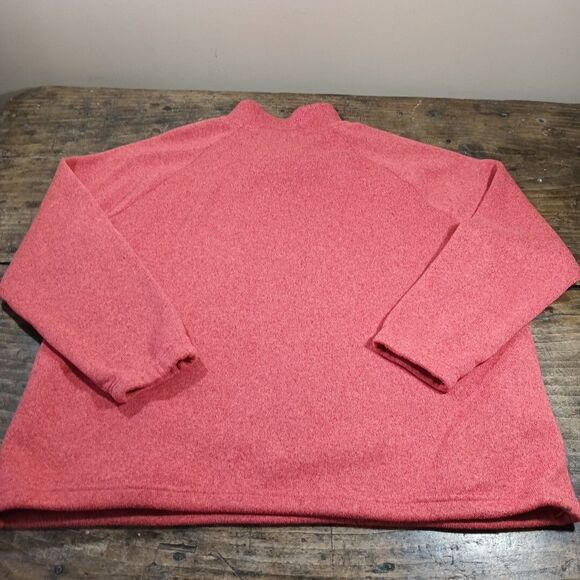 Eddie Bauer 2XL Sweatshirt Top Fleece Shirt Orange Pullover Snap Neck - Picture 9 of 9